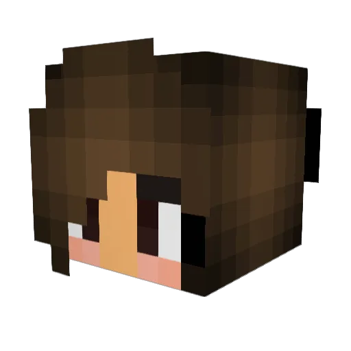 MammaMad Minecraft avatar head, 3D render