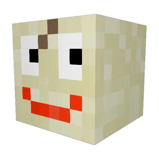 MammaMillion Minecraft avatar head, 3D render