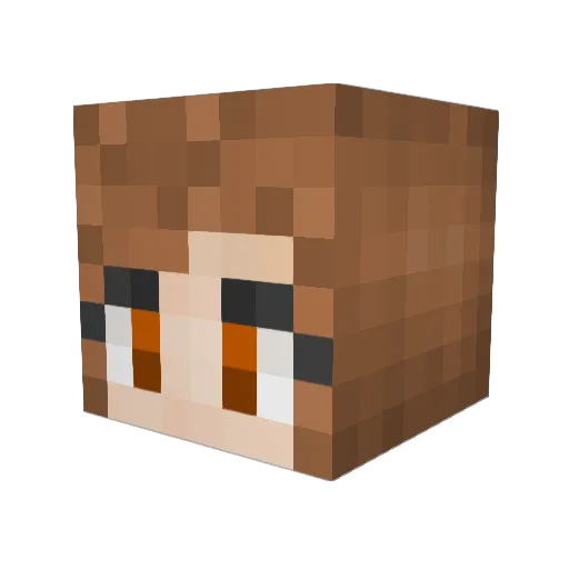 Mammananna Minecraft avatar head, 3D render
