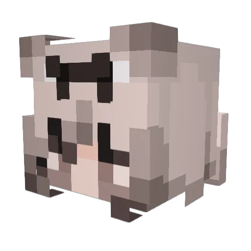 Mammonyu Minecraft avatar head, 3D render
