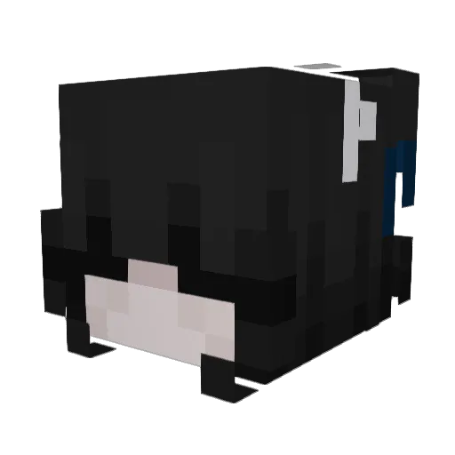 Mamonsita Minecraft avatar head, 3D render