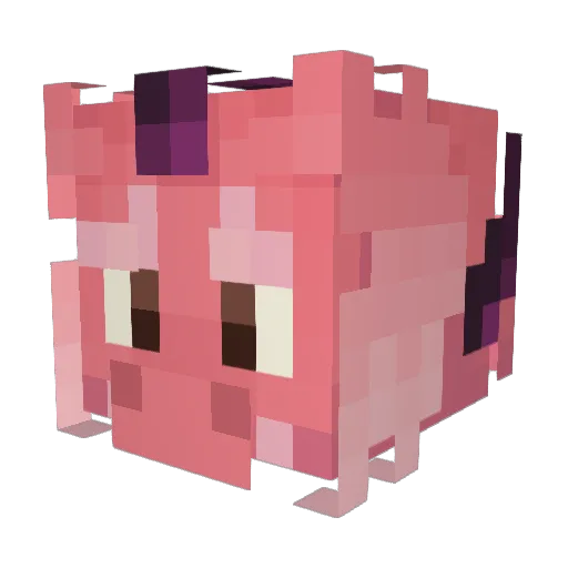 Mamoru_u Minecraft avatar head, 3D render
