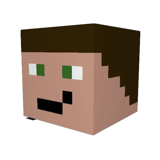 Mampf11 Minecraft avatar head, 3D render