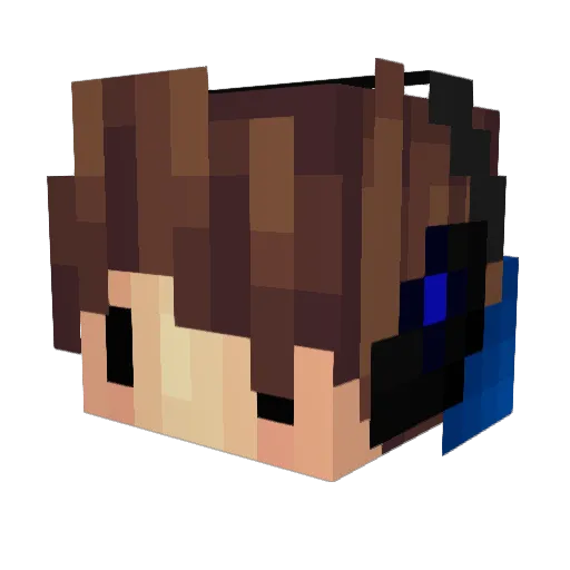 Mampinator Minecraft avatar head, 3D render