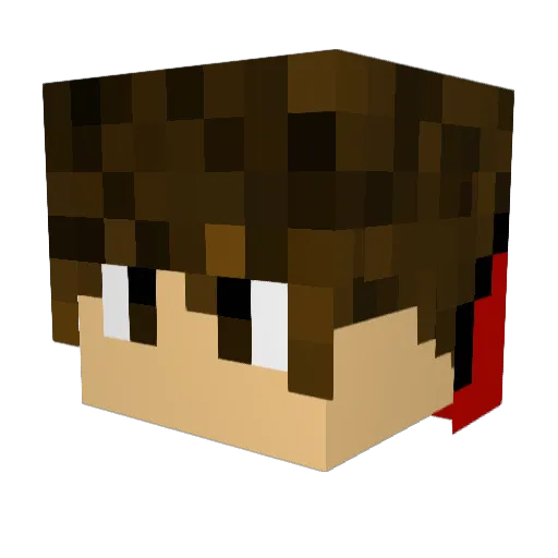 Mamrow_ Minecraft avatar head, 3D render