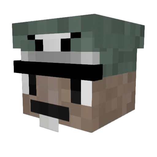 Mamuys Minecraft avatar head, 3D render
