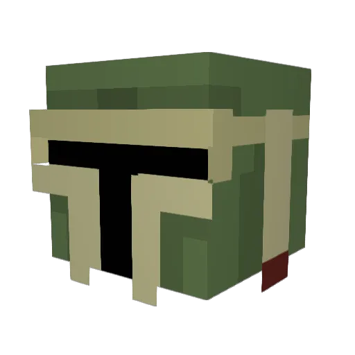 Mamuzzy Minecraft avatar head, 3D render
