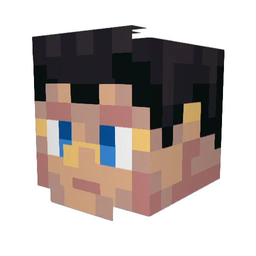Man00p12 Minecraft avatar head, 3D render