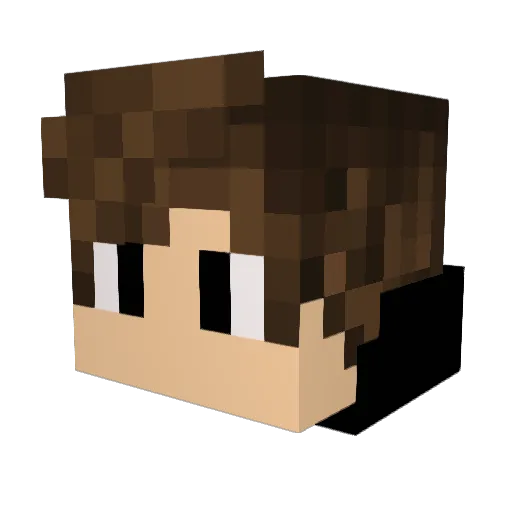 Man0ne Minecraft avatar head, 3D render