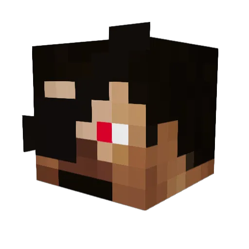 Man0war Minecraft avatar head, 3D render
