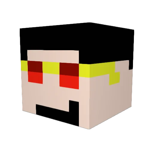 Man1235416 Minecraft avatar head, 3D render