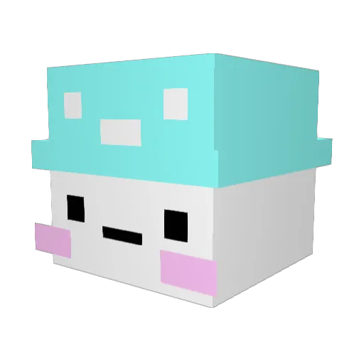 Man3co Minecraft avatar head, 3D render