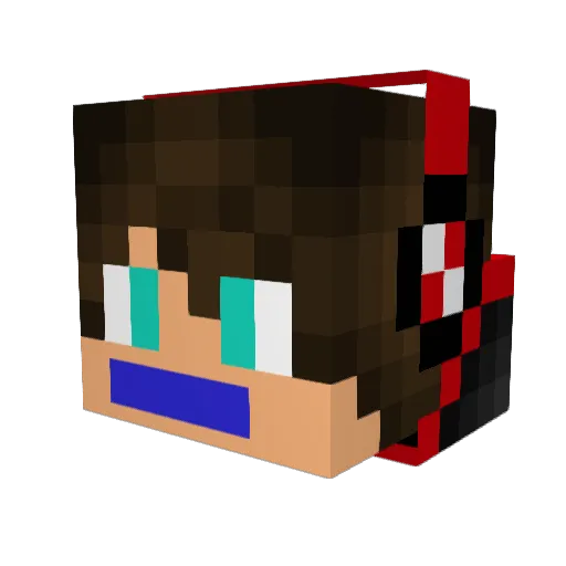 ManFunkyTyme Minecraft avatar head, 3D render