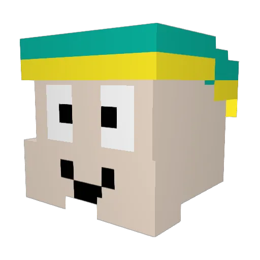 ManGotSlipperZ Minecraft avatar head, 3D render
