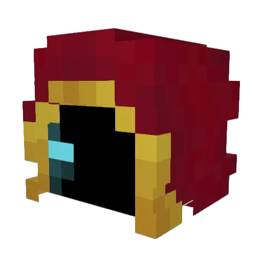 ManIDEK12 Minecraft avatar head, 3D render