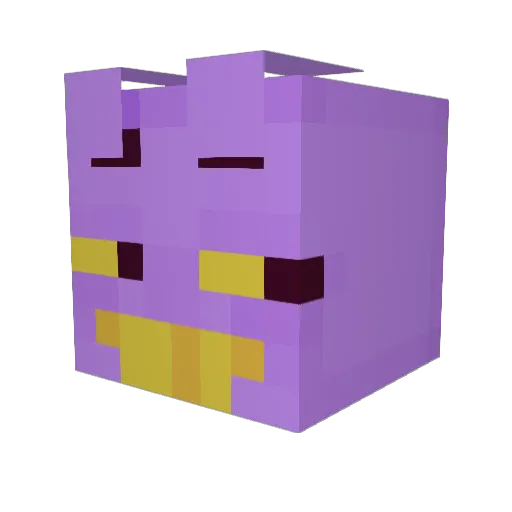 ManImHigh Minecraft avatar head, 3D render