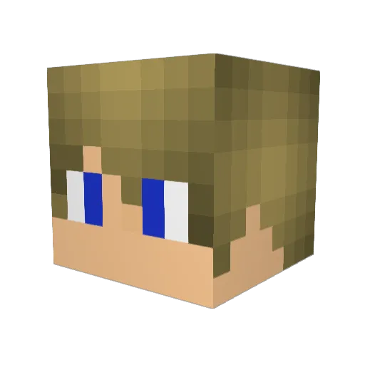 ManInBlack123 Minecraft avatar head, 3D render