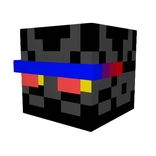 ManInTheChair Minecraft avatar head, 3D render