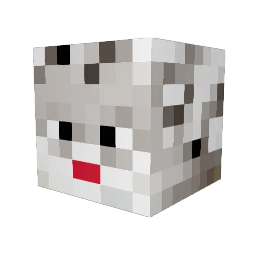 ManInTheIceBox Minecraft avatar head, 3D render