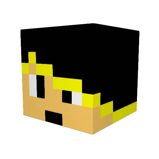 ManKindaSus Minecraft avatar head, 3D render