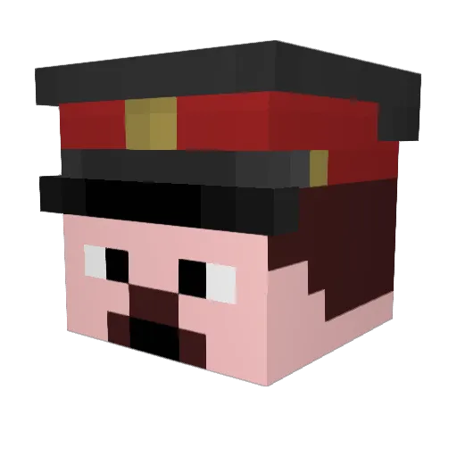 ManLikeGeorge Minecraft avatar head, 3D render