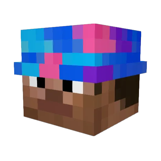 ManLikeVex Minecraft avatar head, 3D render