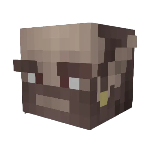 ManMammoth Minecraft avatar head, 3D render