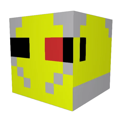 ManMaru508 Minecraft avatar head, 3D render