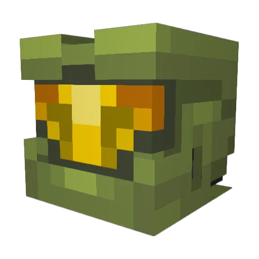 ManOfAgua Minecraft avatar head, 3D render