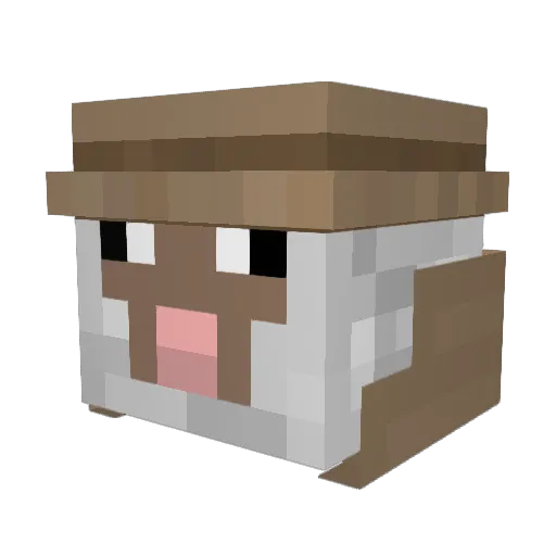 ManOfSheep Minecraft avatar head, 3D render