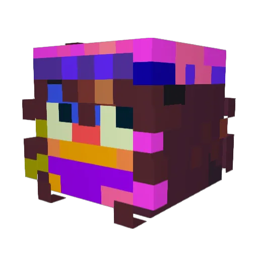 ManSixSeven Minecraft avatar head, 3D render