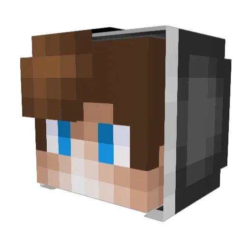 ManThighs Minecraft avatar head, 3D render