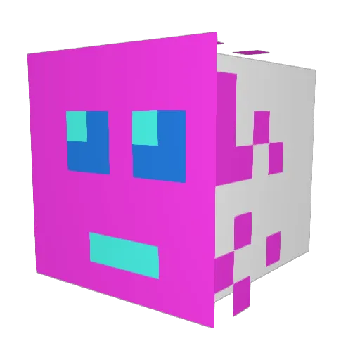 ManWithEggplant Minecraft avatar head, 3D render