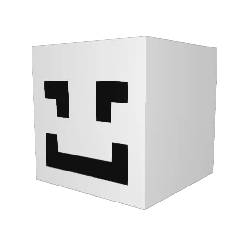 ManWithVan Minecraft avatar head, 3D render