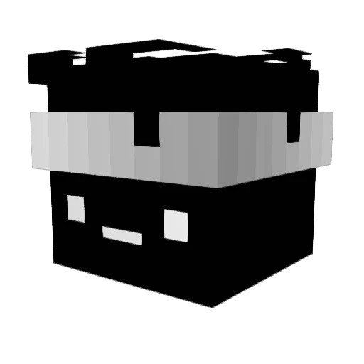 ManWolfix Minecraft avatar head, 3D render