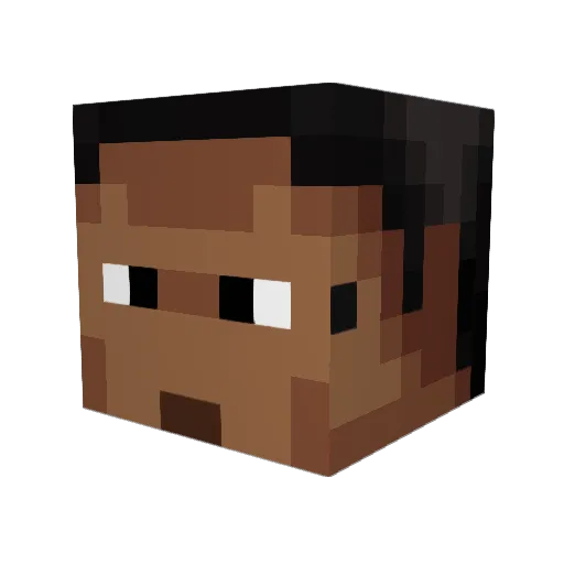 Man_Masher Minecraft avatar head, 3D render