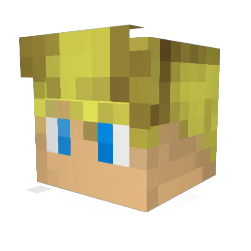 Man_Taz Minecraft avatar head, 3D render