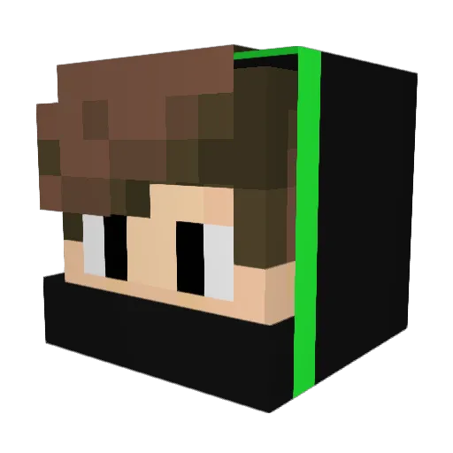 Man_Walker34 Minecraft avatar head, 3D render
