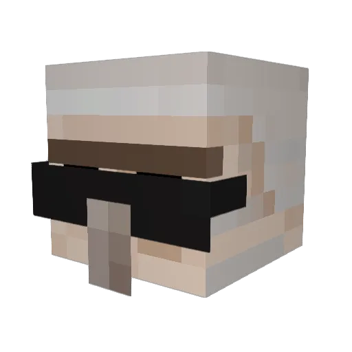 Man_of_ACTION Minecraft avatar head, 3D render