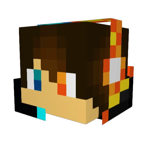 Mana308 Minecraft avatar head, 3D render