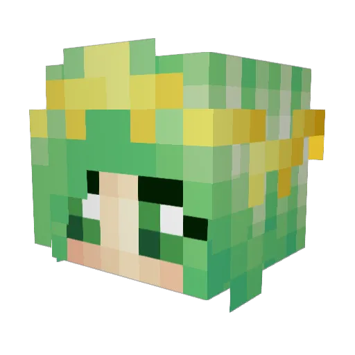 ManaBun Minecraft avatar head, 3D render