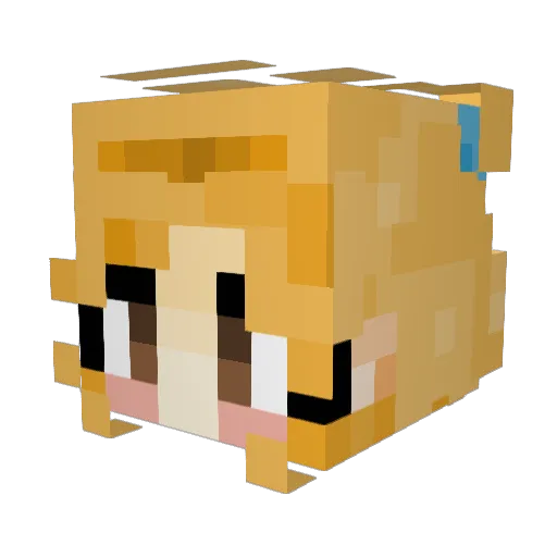 ManaRoll Minecraft avatar head, 3D render