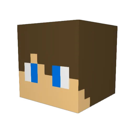 Manachoo Minecraft avatar head, 3D render