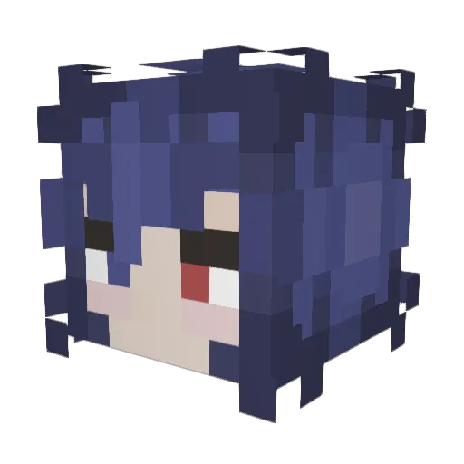 ManagerKun Minecraft avatar head, 3D render