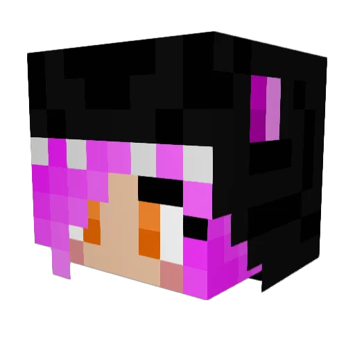 Manakko Minecraft avatar head, 3D render