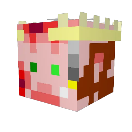 Manakraut Minecraft avatar head, 3D render