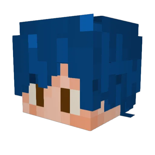 Manamapa Minecraft avatar head, 3D render