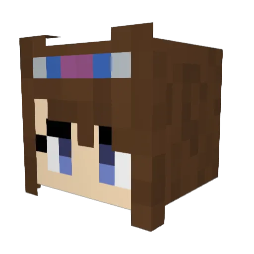 ManamiVT Minecraft avatar head, 3D render