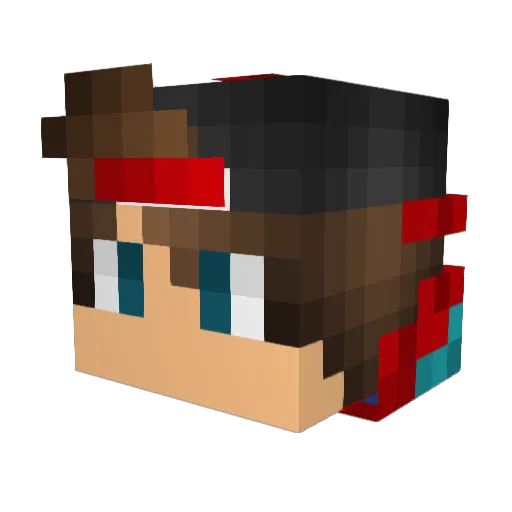 Manapau Minecraft avatar head, 3D render