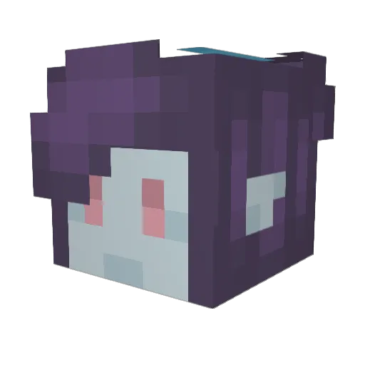 Manaphyl Minecraft avatar head, 3D render